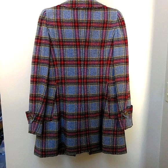 ❤️NWT❤️ Authentic D&G 100% Wool Plaid Coat - Picture 2 of 13